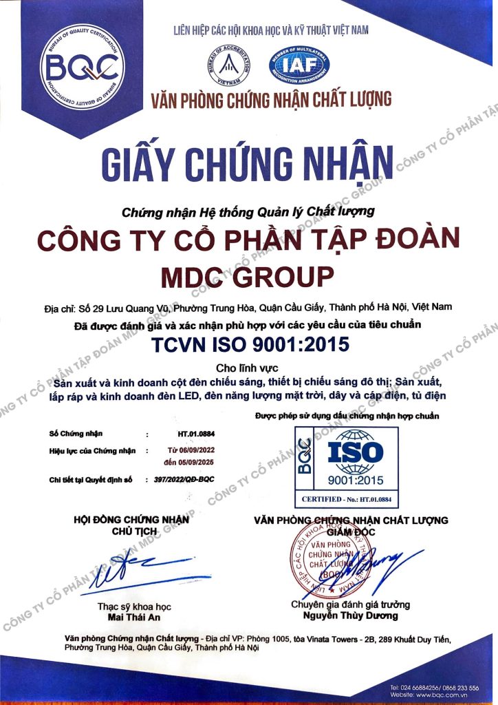 Chứng nhận Hệ thống quản lý chất lượng ISO